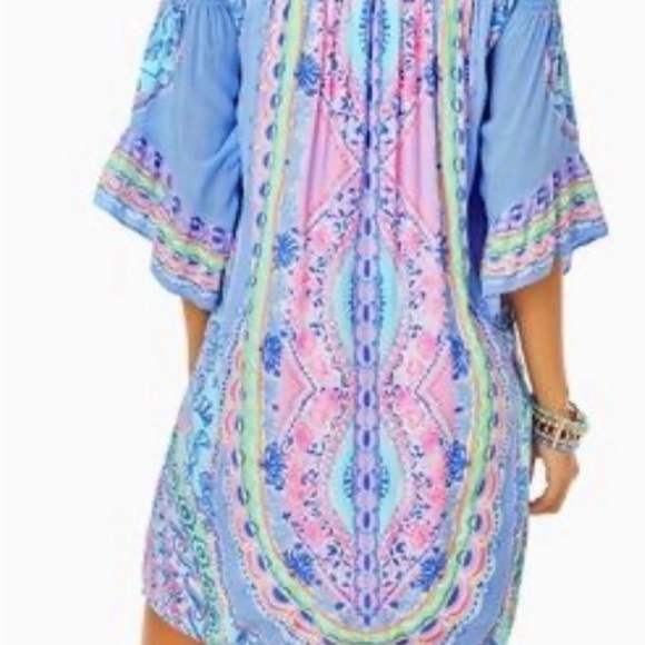 LILLY PULITZER SIZE  XS
FAWNA OFF-THE-SHOULDER DRESS *SEASIDE SHINDIG* - Picture 2 of 5